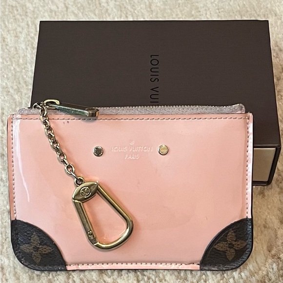 💯Authentic Louis Vuitton Patent Leather Cles Pouch/Card Holder, Gift Box & Bag - Picture 1 of 16